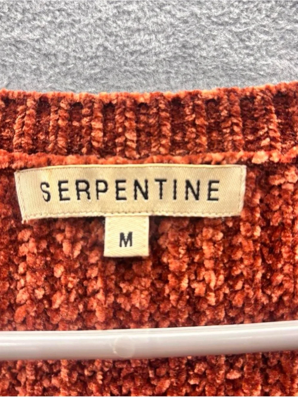 Women's Rust Crewneck Knit Sweater Serpentine